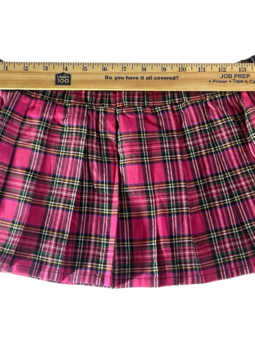 Pink Plaid Pleated Schoolgirl Punk Grunge Micro Mini Skirt Cosplay - Picture 6 of 8